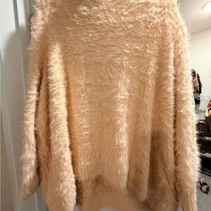 Cozy Fuzzy Sweater in Tan